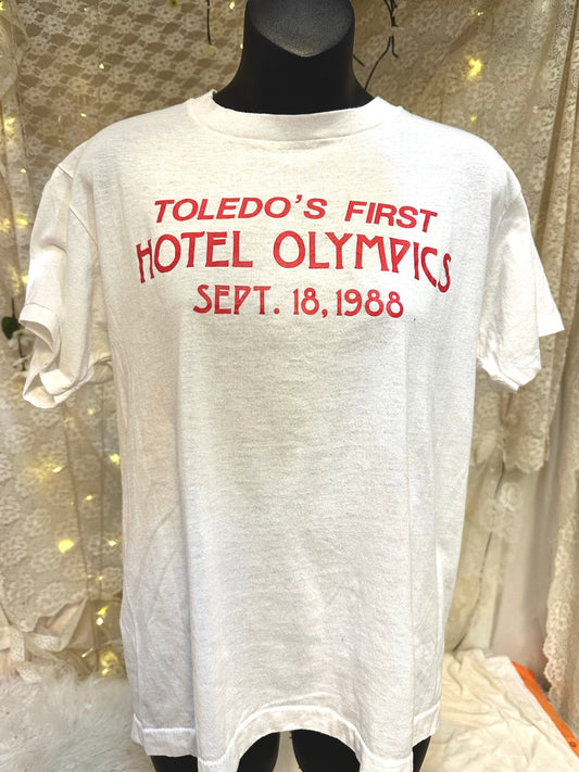 SALE! Toledo Ohio Hotel Olympics Shirt 1988
