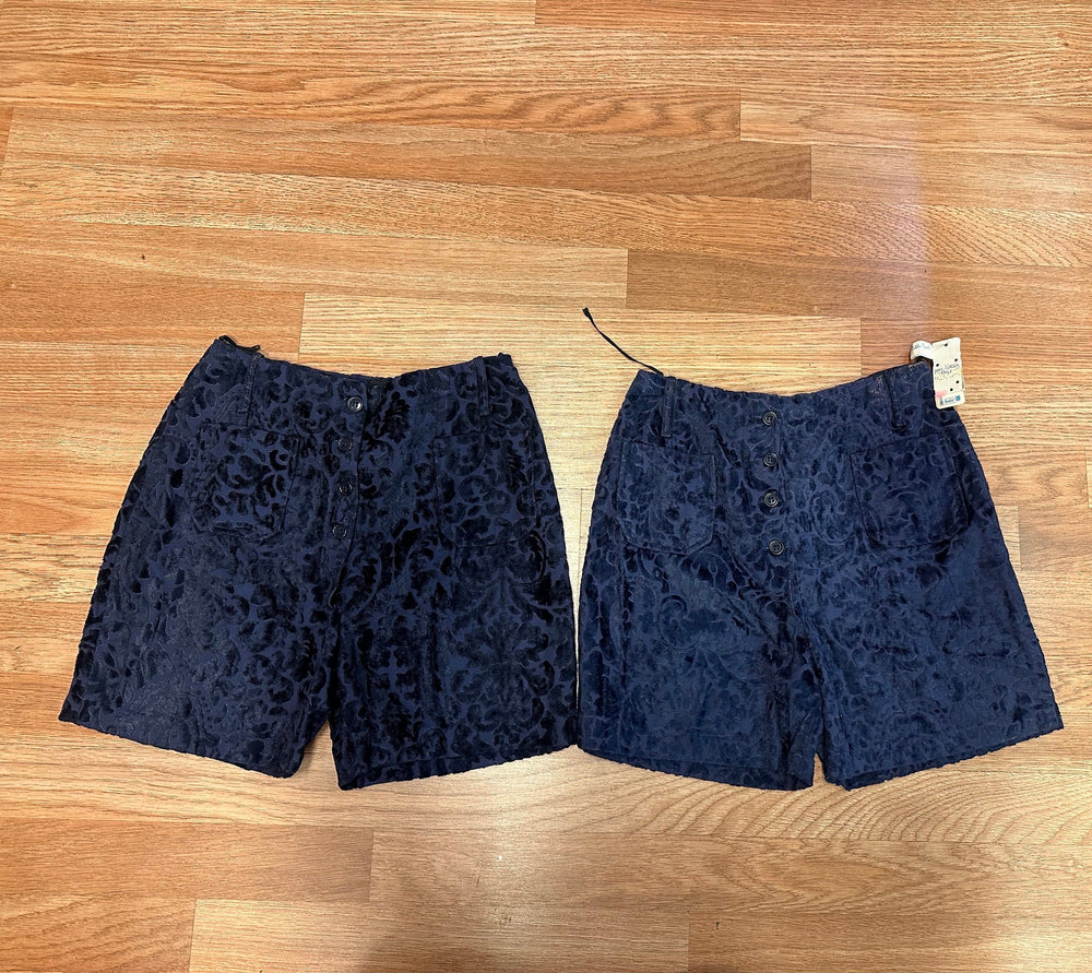 Bobbie Brooks 60's/70's Deadstock flocked hot pants two pairs AS IS xs/S