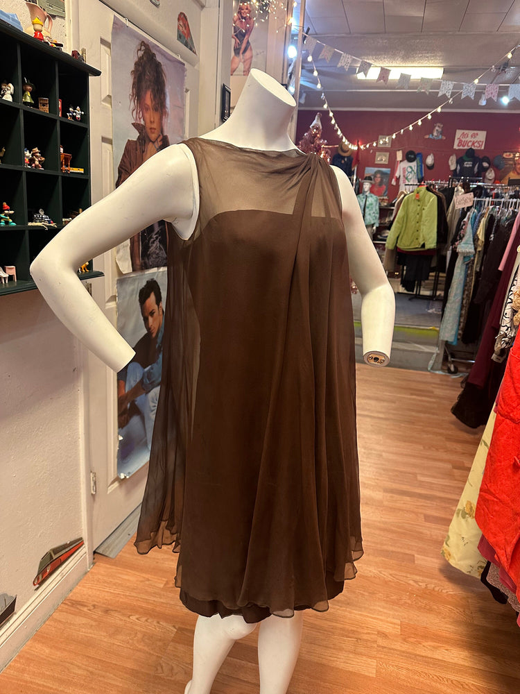 Dont post yet 1960s Mod Shannon Rodgers for Jerry Silverman Trapeze Chiffon Dress