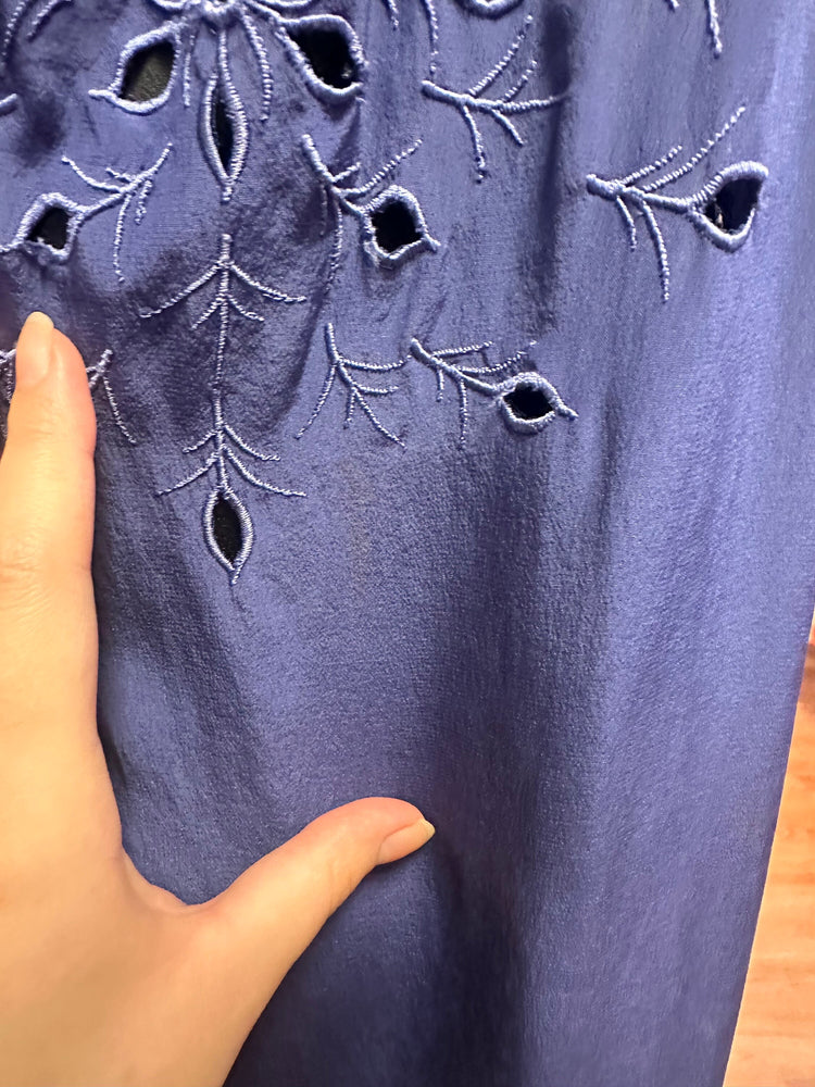AS IS 1970's Saint Pierre Purple Silk Slip