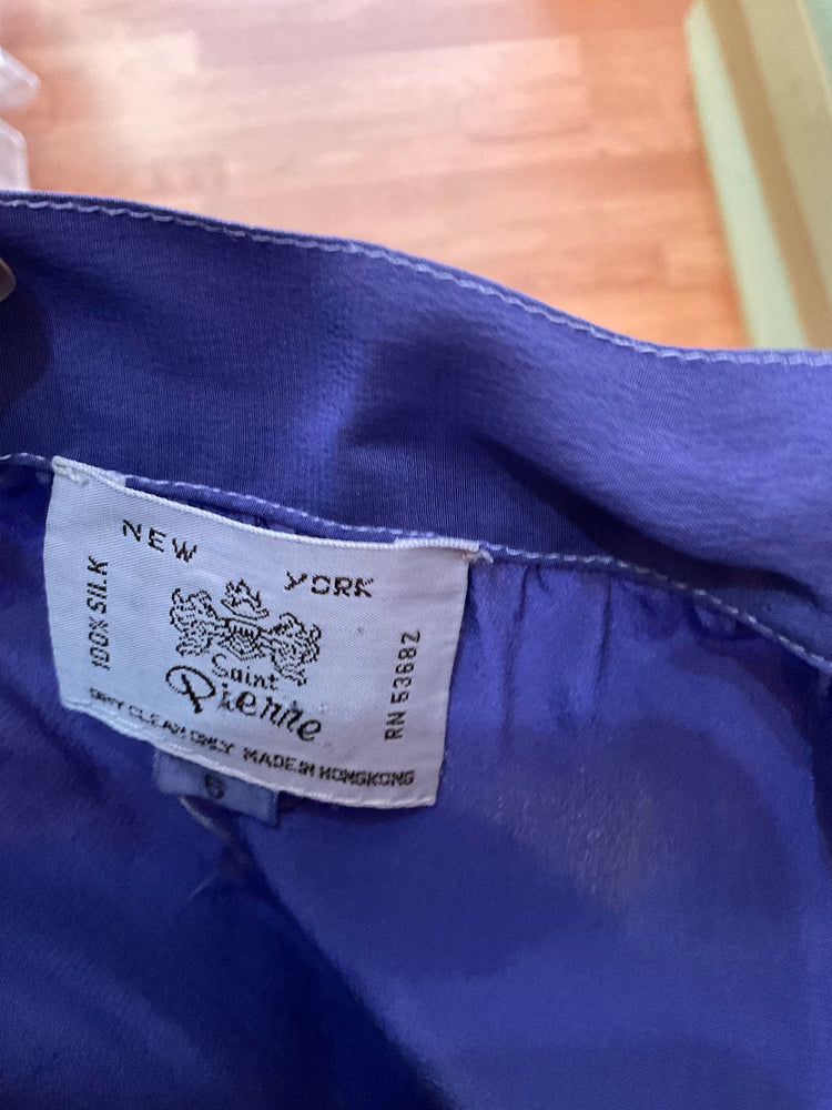 AS IS 1970's Saint Pierre Purple Silk Slip
