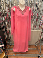 1970's PLUS SIZE Chiffon Cape Party Dress