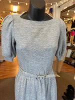 1970's Jody T of California Knit Gray Dress with Belt S/M.