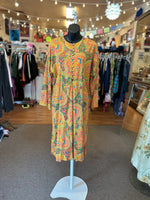 VTG RARE Psychedelic Saks Fifth Avenue Kaftan Maxi Dress OSFM