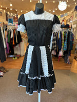 1970's Partner Please Black and White Square dancing dress