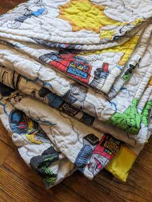Robotech quilted bedspread Single Twin bed Rare Sale Vintage