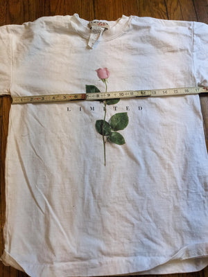 Deadstock 90s Y2k Limited Too Rose t-shirt in XS and XL