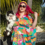 Landscape Caftan in Emerald or Periwinkle