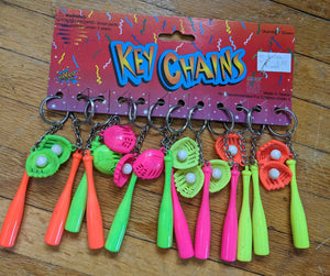 80s 90s deadstock neon keychain lot for Loot Grab Bags