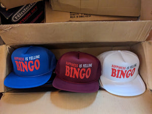 Deadstock vintage Trucker cap hat Happiness is Yelling BINGO