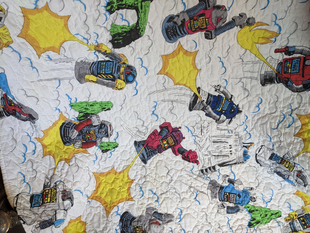 Robotech quilted bedspread Single Twin bed Rare Sale Vintage