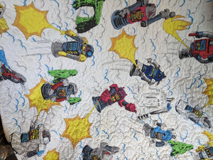 Robotech quilted bedspread Single Twin bed Rare Sale Vintage