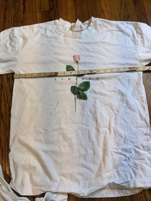 Deadstock 90s Y2k Limited Too Rose t-shirt in XS and XL