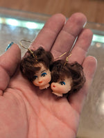 Handmade Hello Dolly Vintage Doll Head Earrings