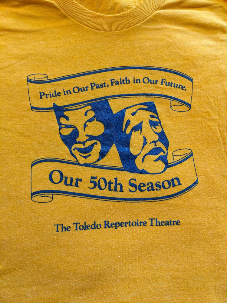 Vintage deadstock Ohio Toledo Rep Theatre 50 year anniversary shirts 80s XS and XXS screen stars