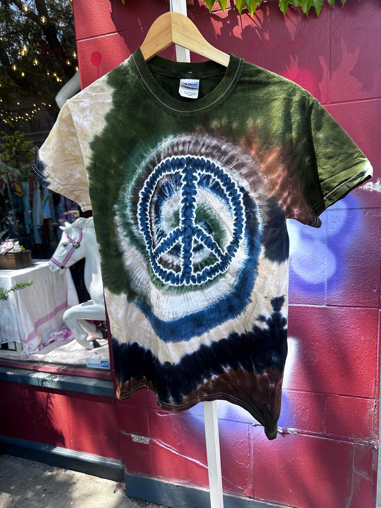 90’s Novelty Peace Tie Dye Heat Transfer shirt