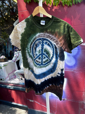 90’s Novelty Peace Tie Dye Heat Transfer shirt