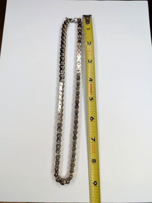 90s y2k silver Bicycle chain necklace