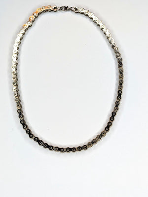90s y2k silver Bicycle chain necklace