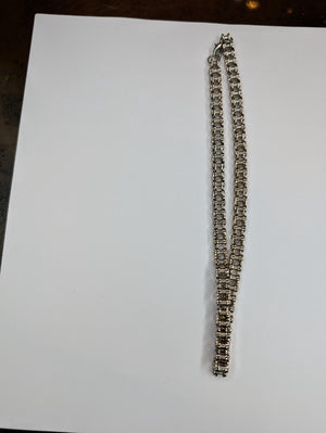 90s y2k silver Bicycle chain necklace