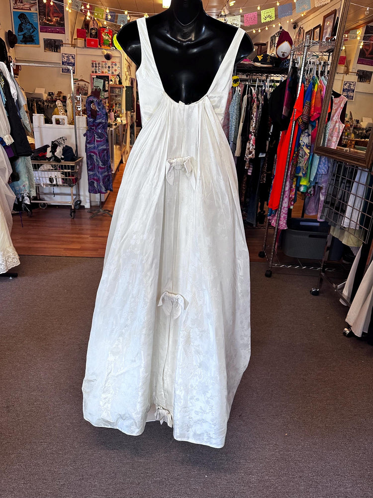 Vintage 50's Style Wedding Dress with detachable cape as is XS