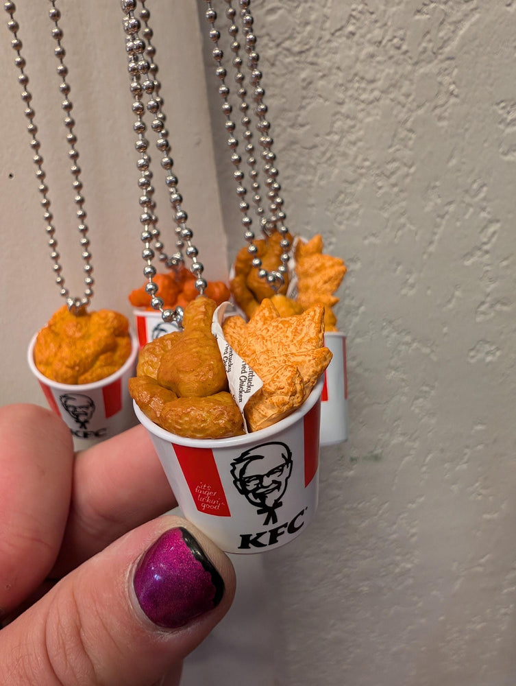 Bucket of chicken necklace