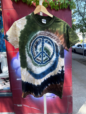 90’s Novelty Peace Tie Dye Heat Transfer shirt