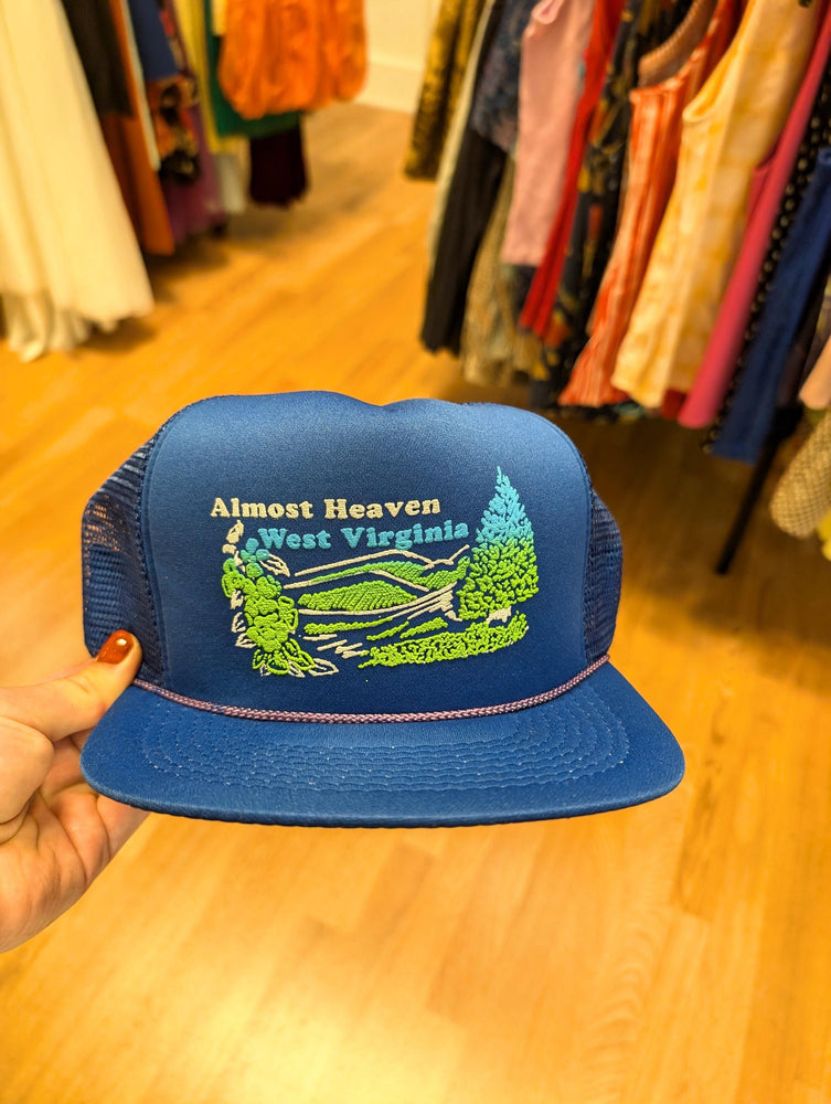 Deadstock vintage trucker cap Almost Heaven West Virginia