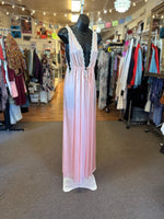 1960's/70's Mistee Maxi Nylon Peach Nightgown