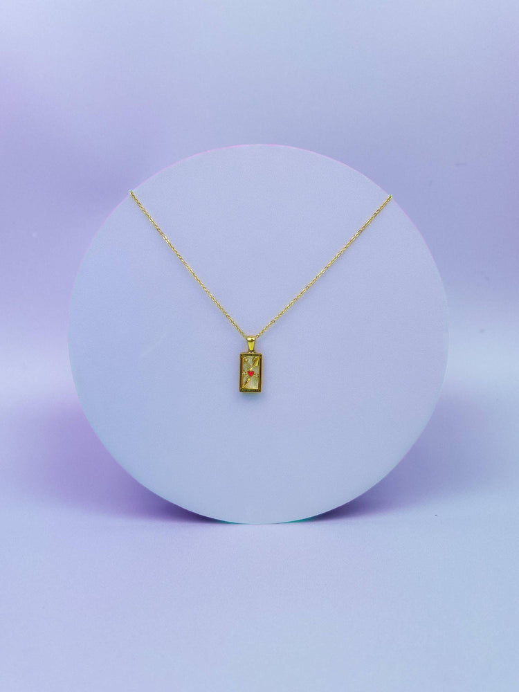 The Lovers Tarot Card Necklace