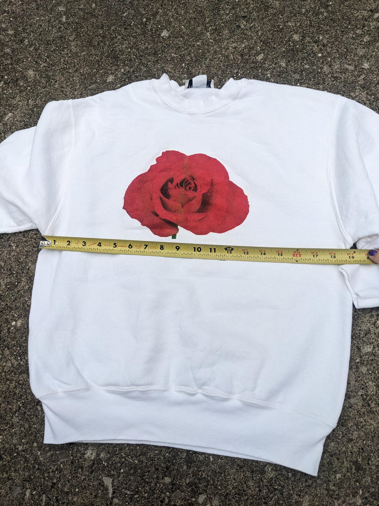 Deadstock 90s Y2k The Limited Rose  white sweat shirt in Small to Medium fit  As Is