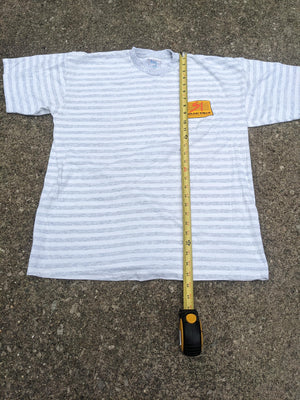 90s Deadstock Striped T-Shirt Zack Morris style Sound Ideas XL