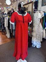 Vintage 1970s Prairie Style Cottagecore Country Girl Dress Juniors S