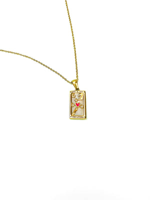 The Lovers Tarot Card Necklace