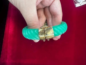 Jade Bangle with 925 clasp