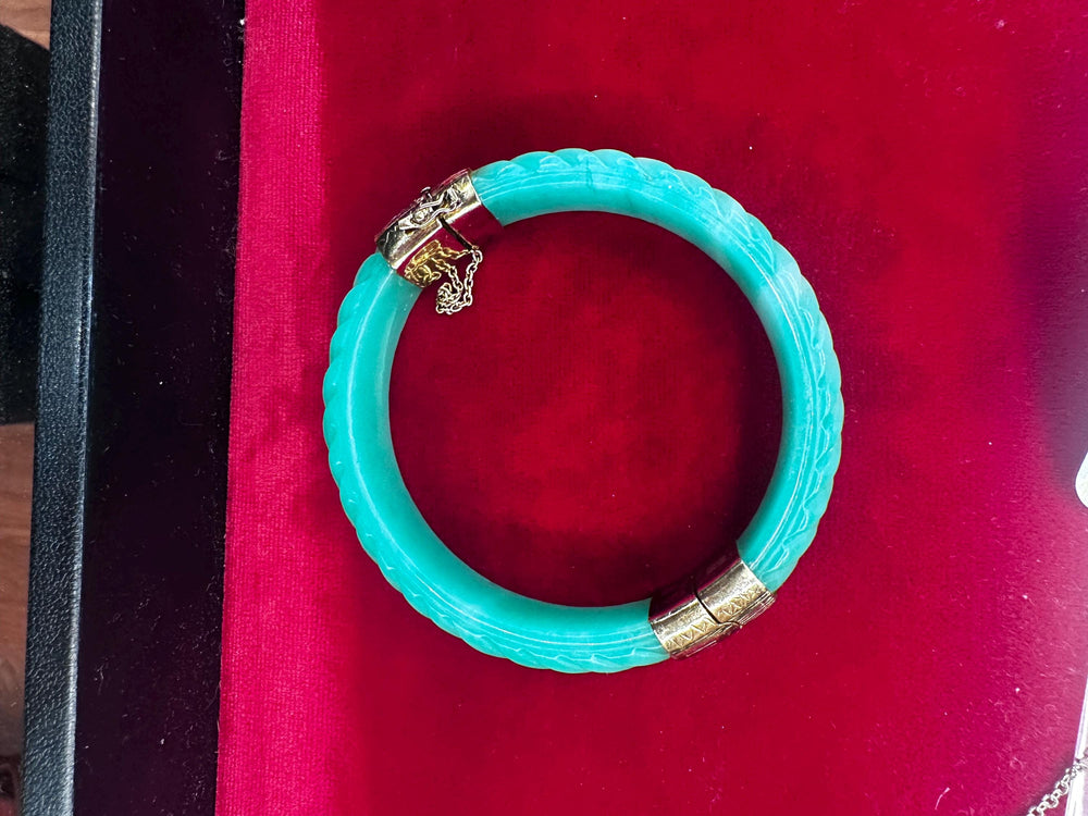 Jade Bangle with 925 clasp