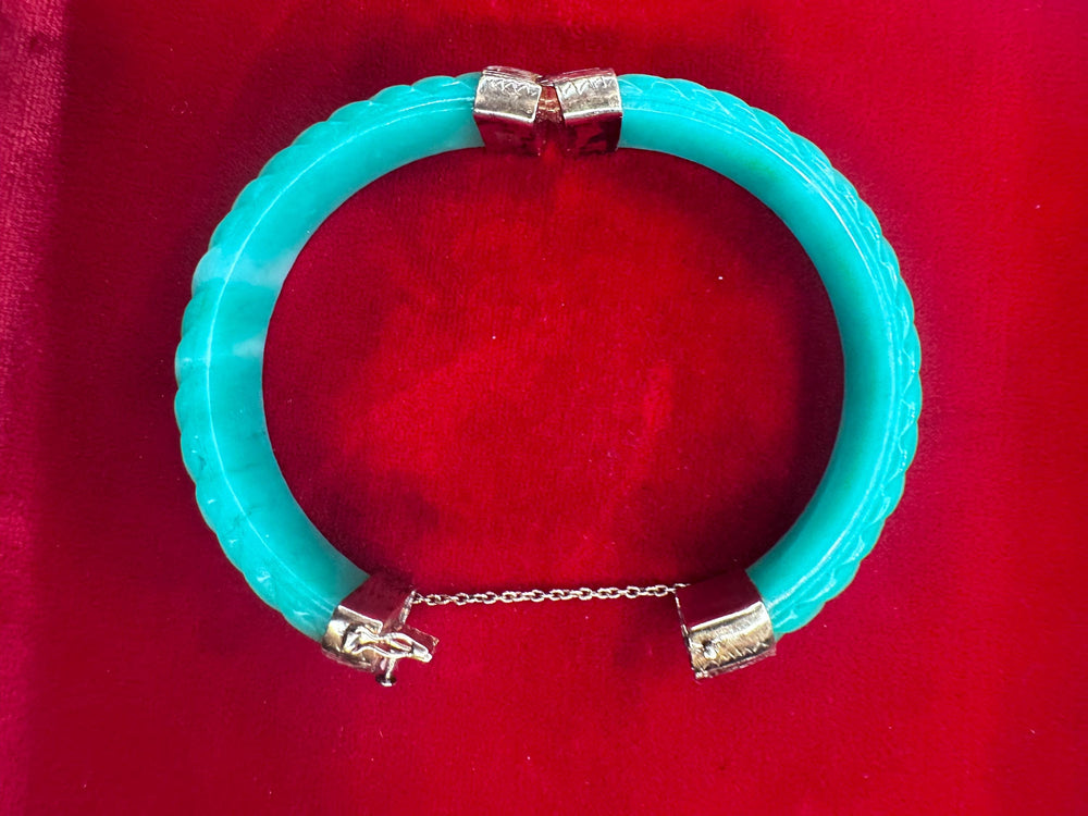 Jade Bangle with 925 clasp