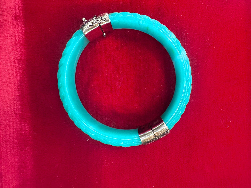 Jade Bangle with 925 clasp