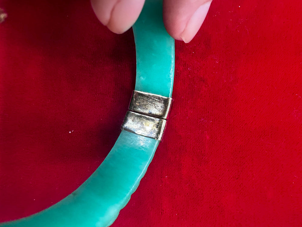 Jade Bangle with 925 clasp