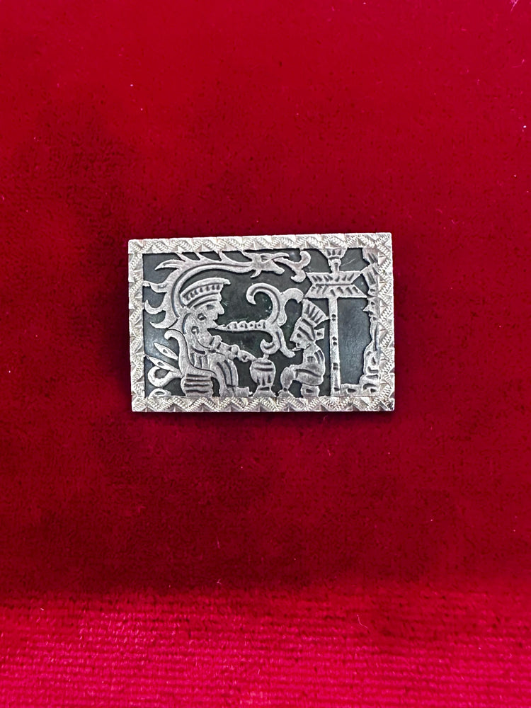 Guatemalan La Dana 925 Silver Tribal Brooch