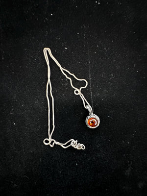 Sterling Silver Baltic Amber Necklace