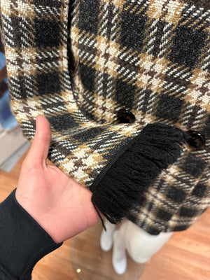 1960's Raymond of London Plaid Cape. OSFM