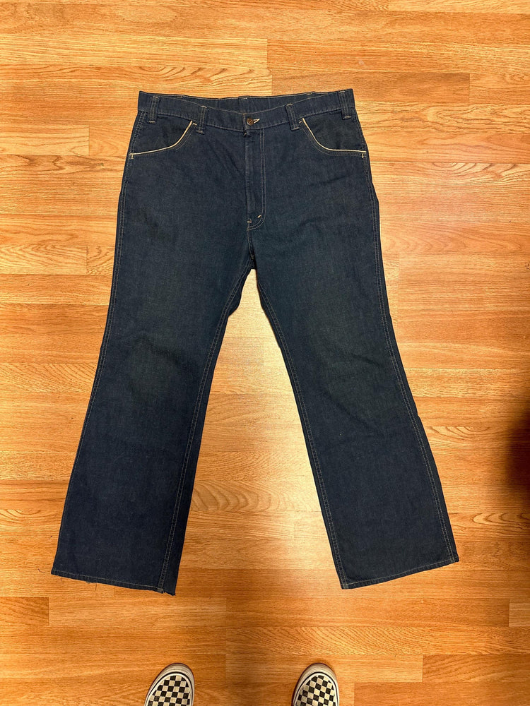 1970's Orange Tab 38 Waist Bootcut Levi's Dark Wash