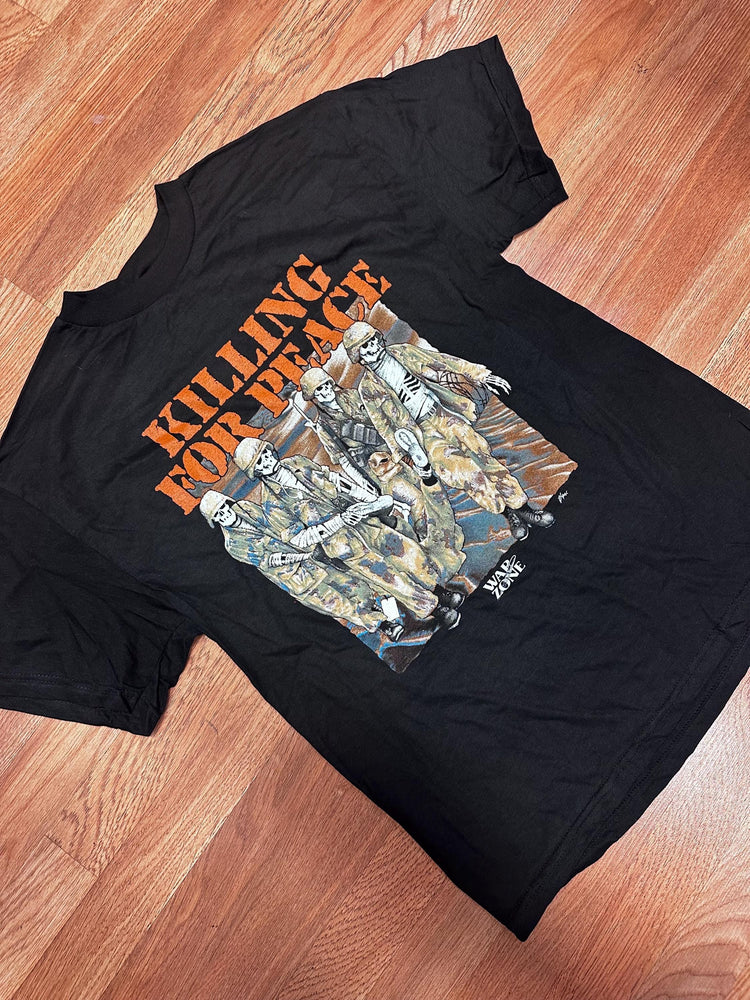 Deadstock 90s Anti-War Skeleton Killing for Peace Grunge Shirt Bootleg SALE Rare