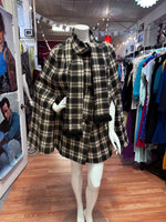 1960's Raymond of London Plaid Cape. OSFM