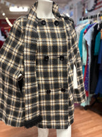 1960's Raymond of London Plaid Cape. OSFM