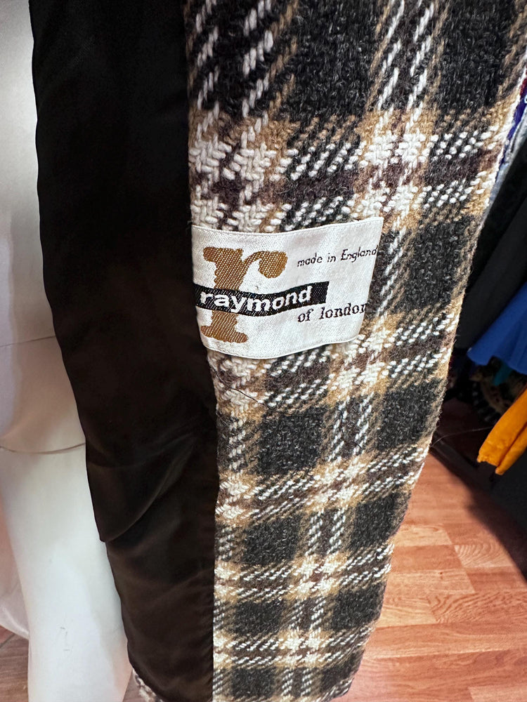 1960's Raymond of London Plaid Cape. OSFM