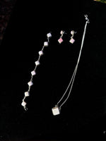 3 Piece Vintage Sterling Silver Pink Conch Shell Set Navajo Style