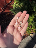 3 Piece Vintage Sterling Silver Pink Conch Shell Set Navajo Style