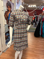 1950s Jonathan Logan Plaid Seersucker Dress